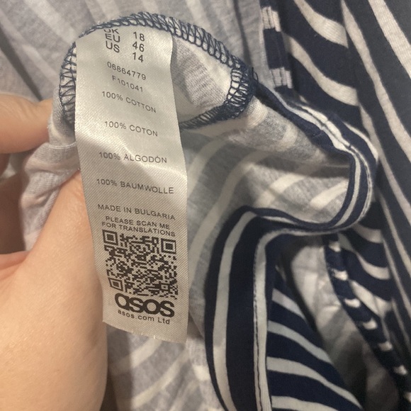 ASOS Halter Swing Sundress in Cut About Stripe - Picture 9 of 10